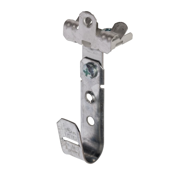Winnie Industries 3/4in. J Hook with Angle Clip & Hammer on Flange 1/8in. to 1/4in., 100PK WJH12ACM24 - main